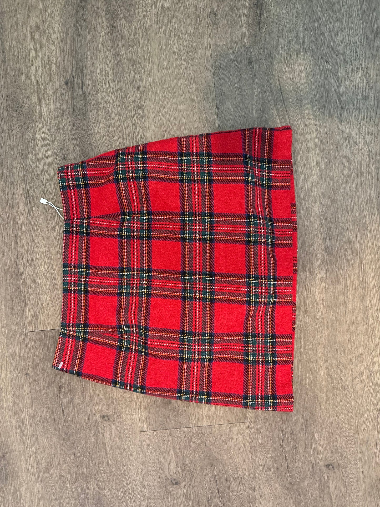 Red plaid mini skirt size medium