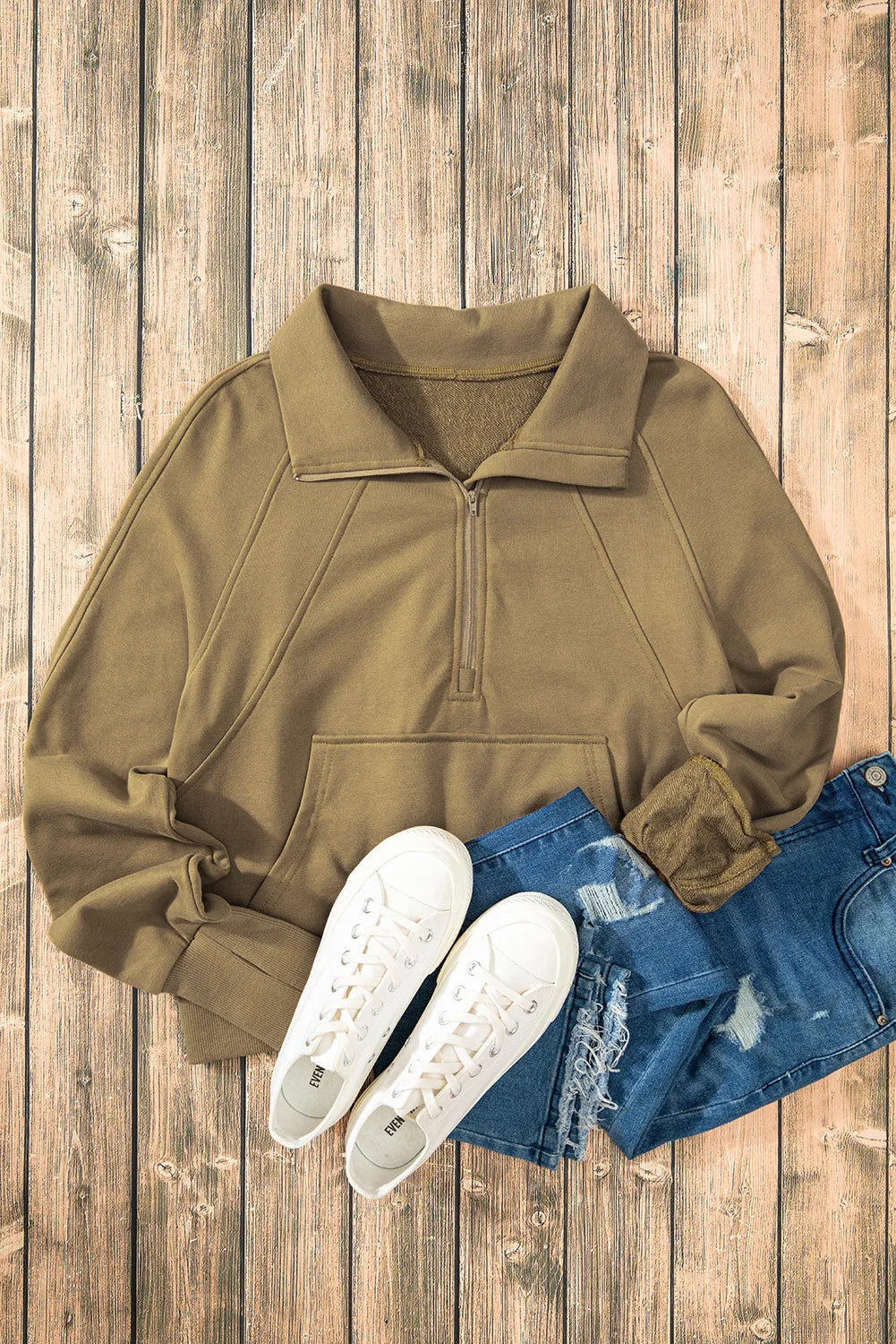 Half Zip Long Sleeve Sweatshirt